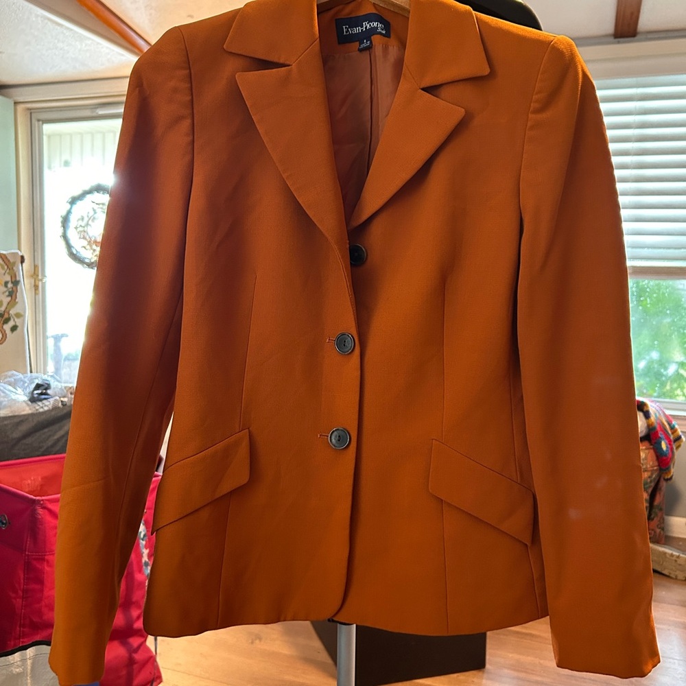 Evan Picone Women's Bold Orange Suit Jacket